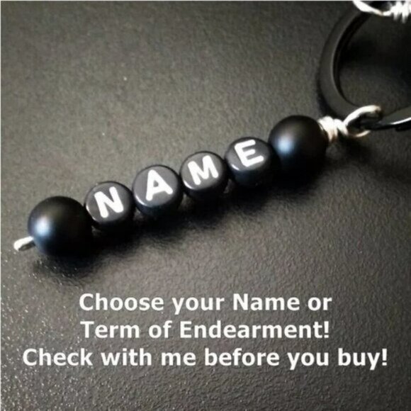 #1 Dad Gift! Fishing Lure Key Chain - Black Onyx + Metal Spoon Lure Key Ring! - Picture 2 of 11